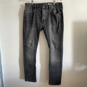 AllSaints men's Cigarette jeans, washed black, size 34